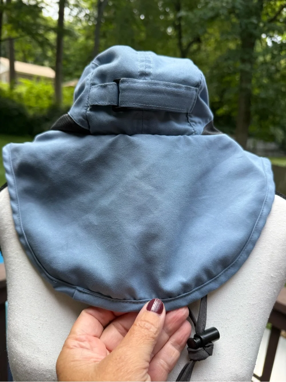 Panama Jack Blue Sun Hat With Neck Flap Nylon OS